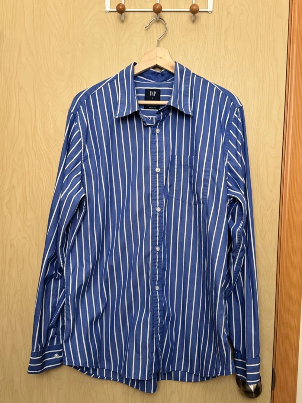 Gap The Big Shirt Stripe Blue